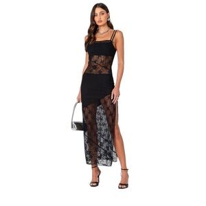 Edikted Black Lace Dress
